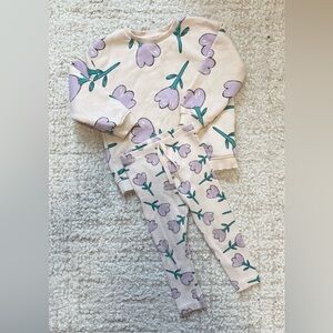Zara Kids Set in Cream and Lavender